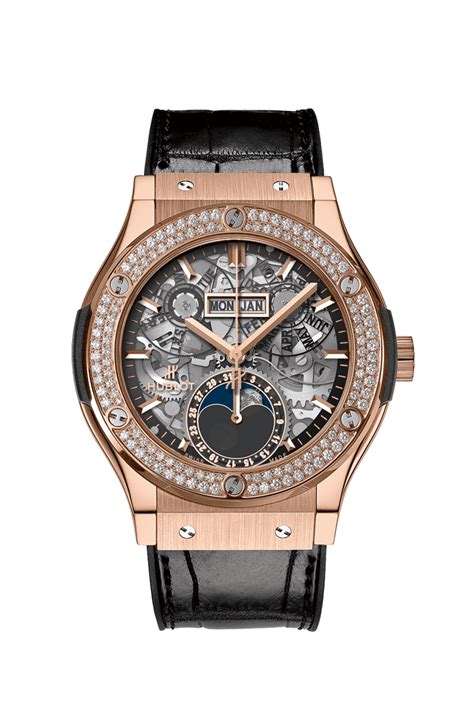 hublot classic fusion tourbillon chronograph red gold diamonds|Hublot classic fusion classico.